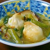 焼き小龍包の野菜あんかけ